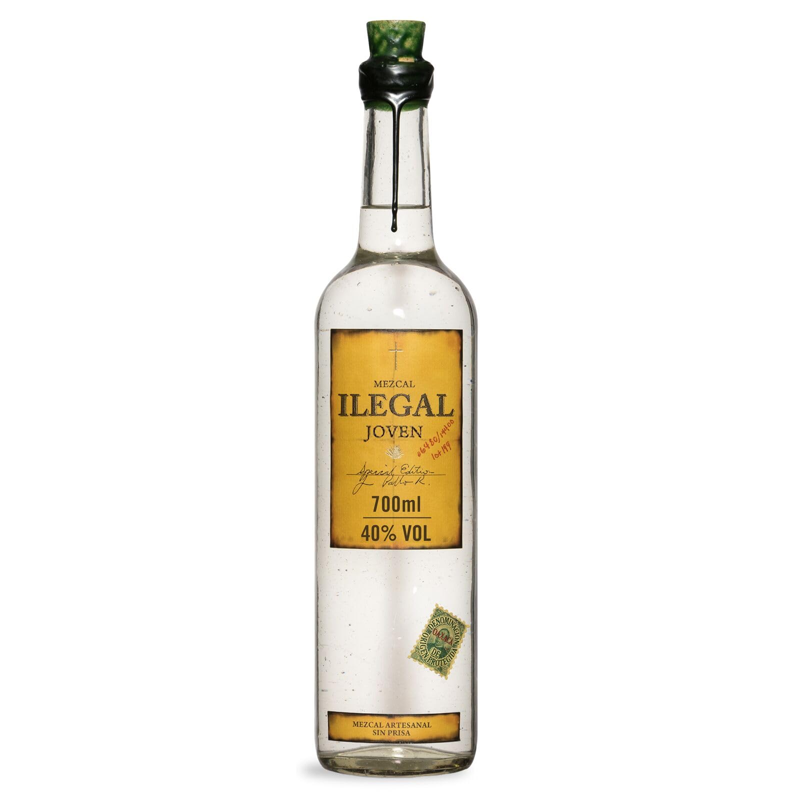 Ilegal Joven Mezcal, Unaged and Double-Distilled Spirit Made With 100% Espadin Agave, 40% ABV, 70cl / 700ml