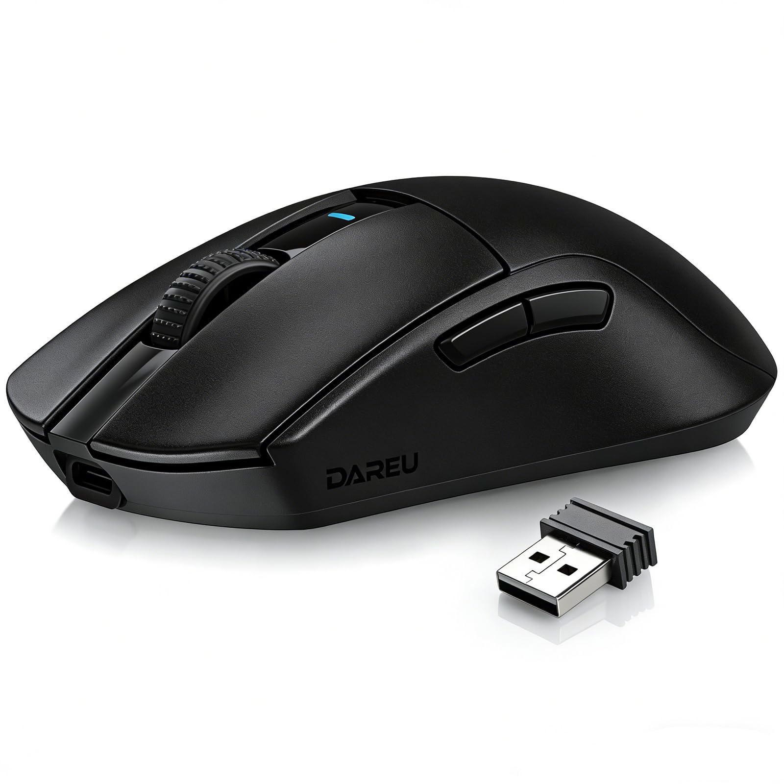 DAREU A950GM Mouse gaming ultraleggero da 60 g, sensore PixArt PAW3395, microinterruttori da gioco HUANO da 100 milioni, 26000 DPI, ricarica rapida in 30 minuti, mouse gaming tri-mode per PC/Mac