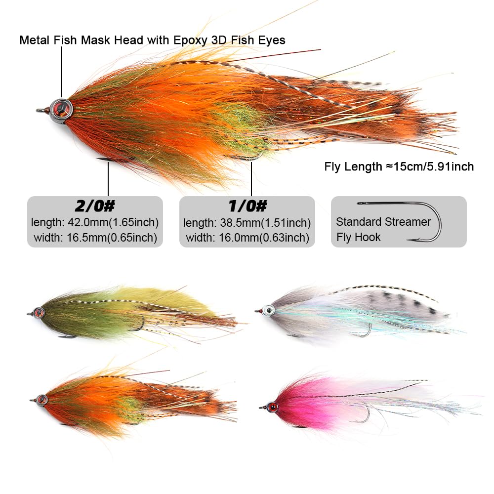 20-teiliges Fliegenfischen-Fliegen-Set, verschiedene Trocken- und Nassfliegen mit Angelbox für Süßwasser, Salzwasser, Forelle, Barsch, Lachs