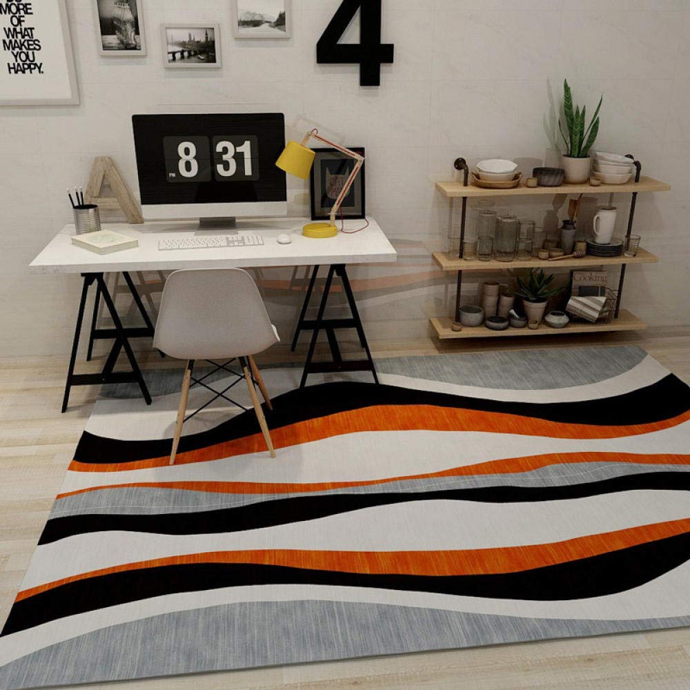 Tapis de Sol Doux Lignes Ondulées pour Réchauffer l'Ambiance de votre Salon