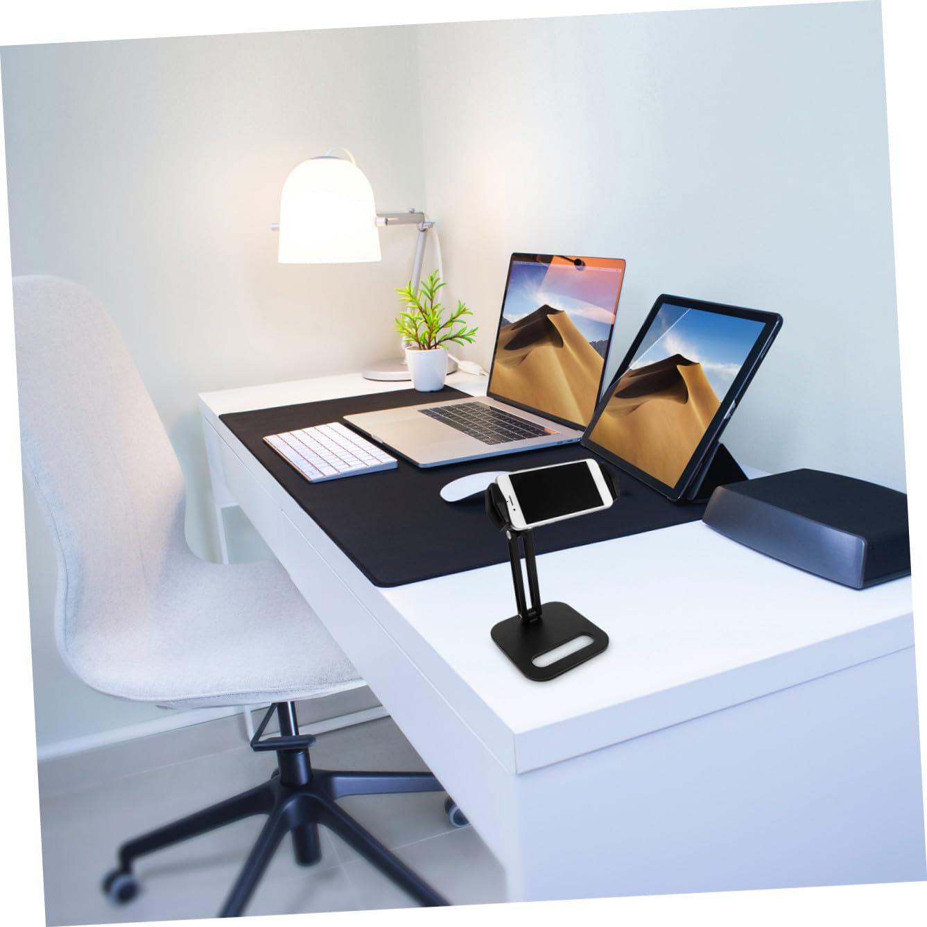 VILLCASE Soporte Ajustable para Móvil y Tablet con Diseño Antideslizante Estable Soporte De Escritorio Plegable para Transmisiones y Visualización Cómoda
