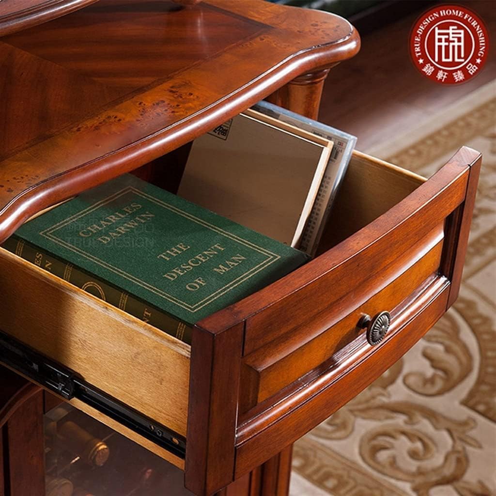 20-Bottle Vintage Wine Cellar, Independent Temperature-Controlled Wine Cabinet, Household Refrigerator, Built-in,Brown-60 * 55 * 98cm