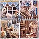 Cutefun DIY Book Nook Kit mit Einsteckbar Staubschutzplatte, Miniatur Puppenhäuser Haus Kit, Bookshelf Decor, Bücherecke, Booknook Häuser Modellbausätze mit LED Leuchten (Nebula Common Room)