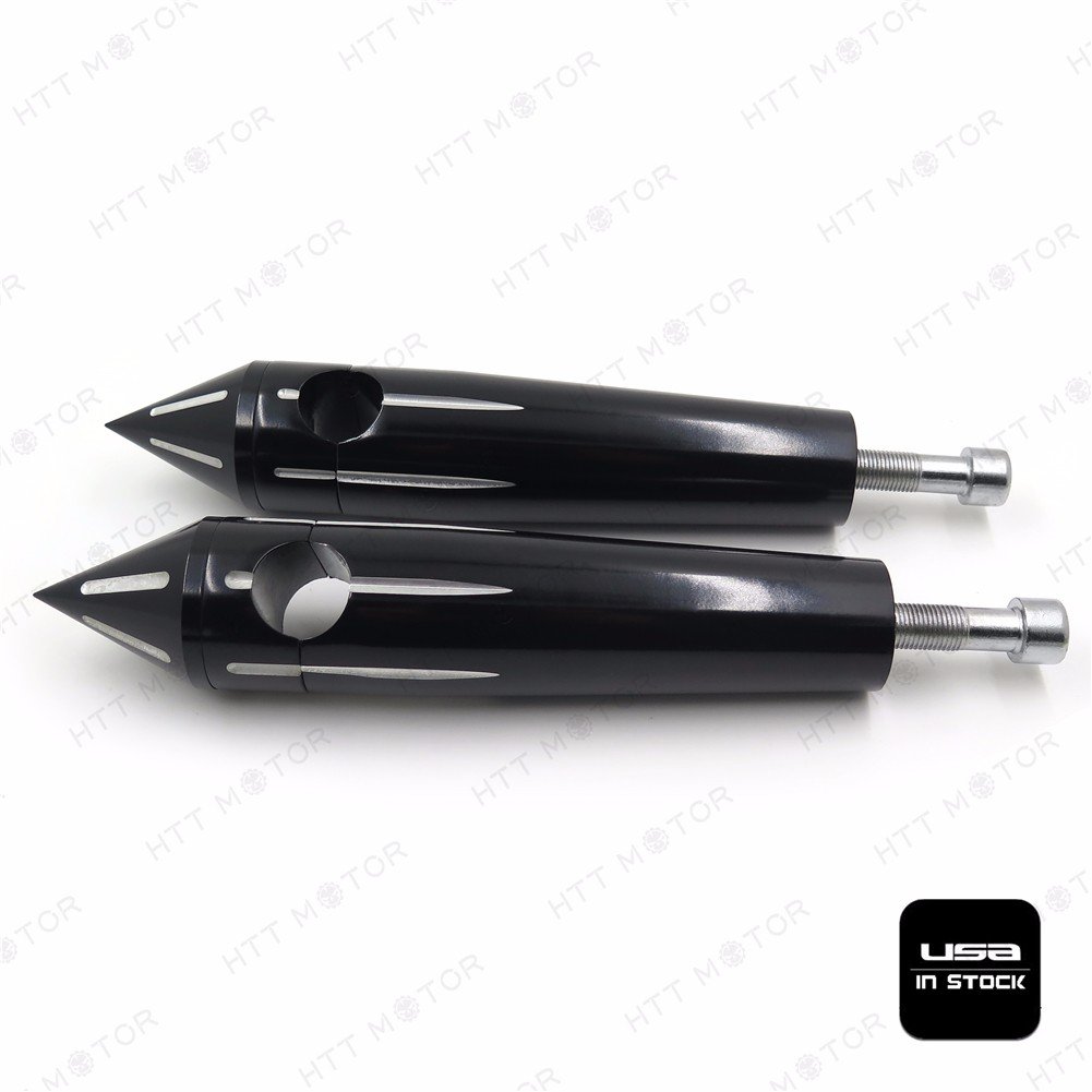 NBX 1" Spike Handlebar Risers - 6" Rise, Chrome, For Yamaha V-Star 650 & Compatible Bikes - View #5