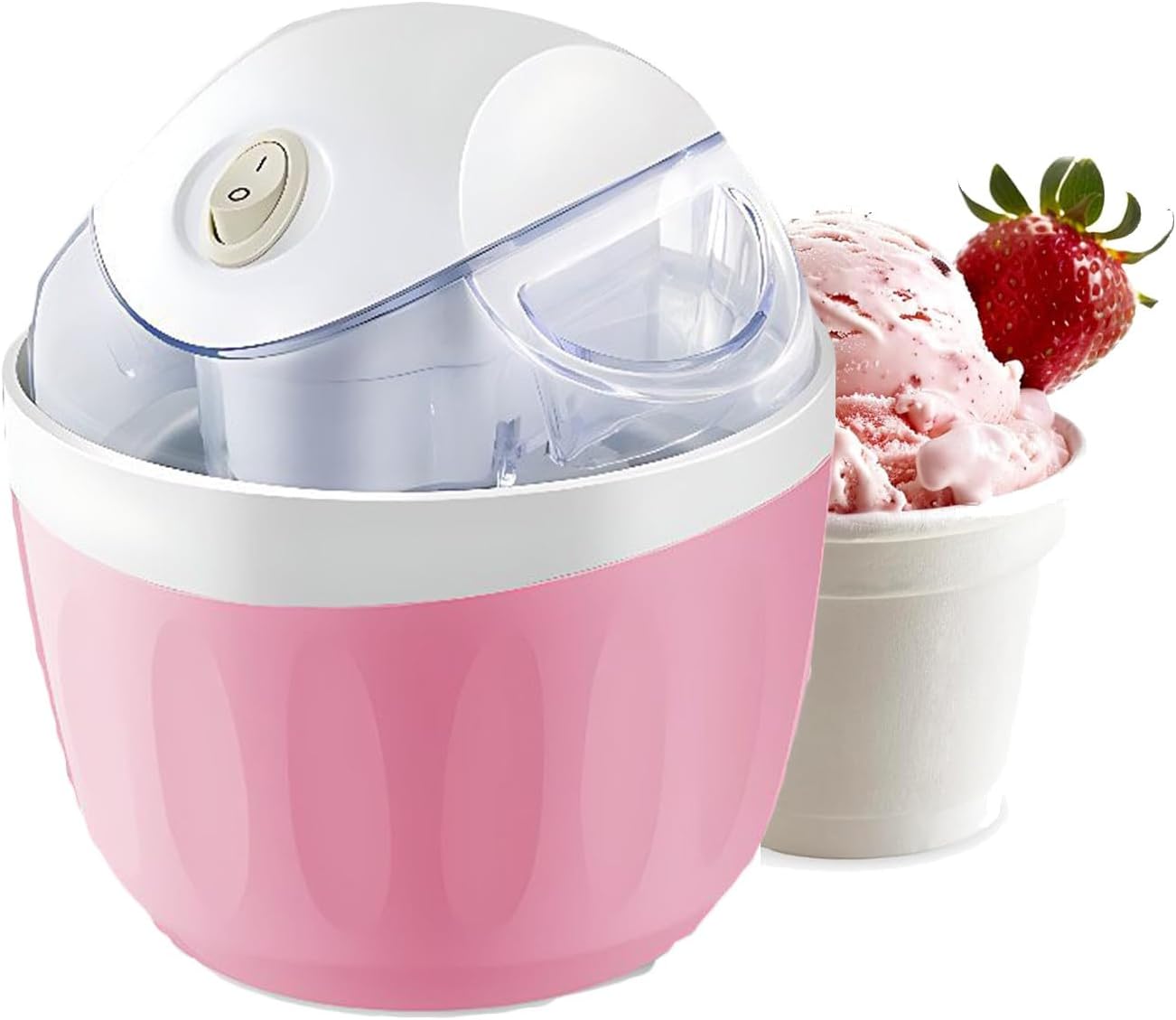 ZSETG Softeismaschine Pink – 500ml Kapazität für DIY