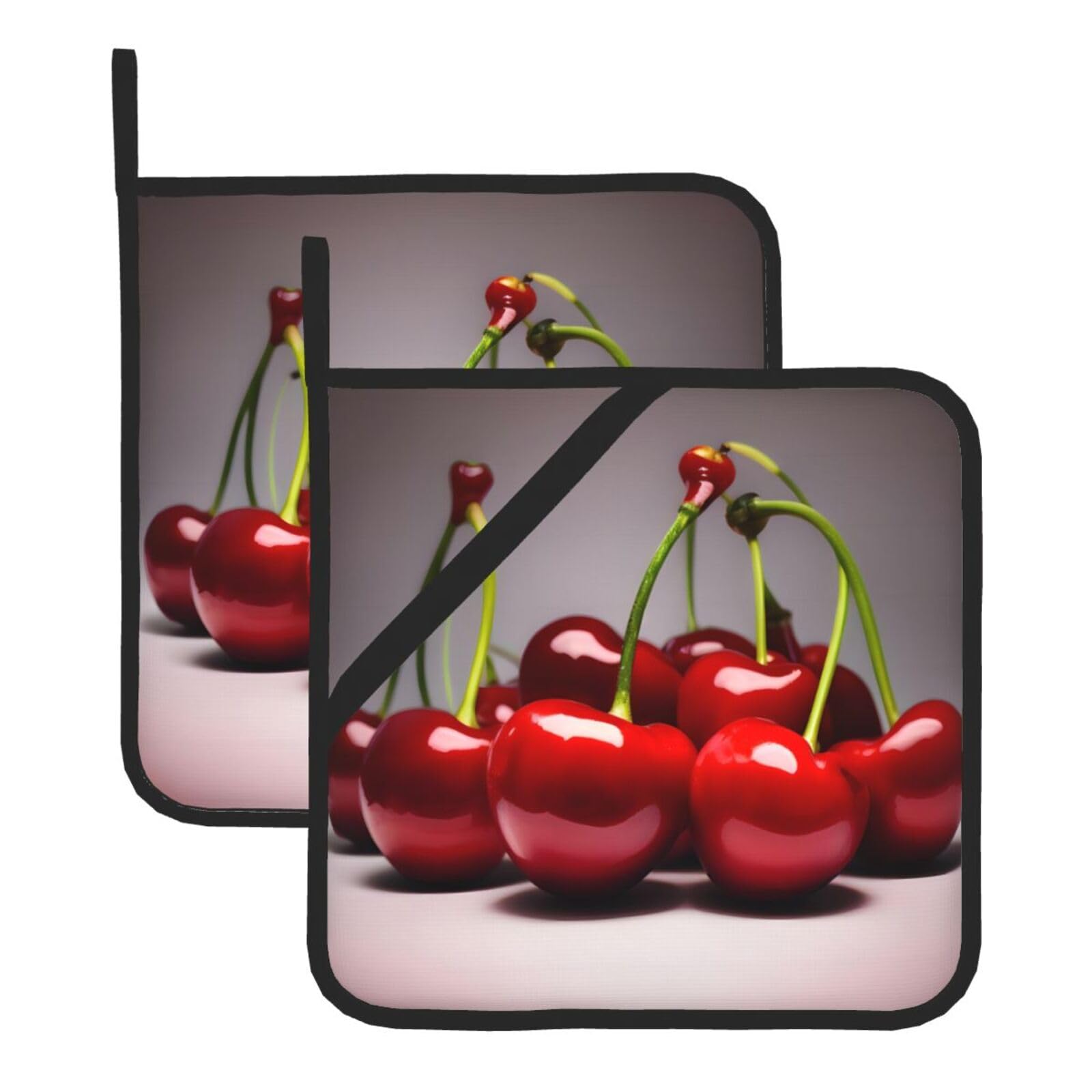 Chilean cherries Square Heat Resistant Trivet Set Thick and Durable for Baking Barbecue Cookware Oven