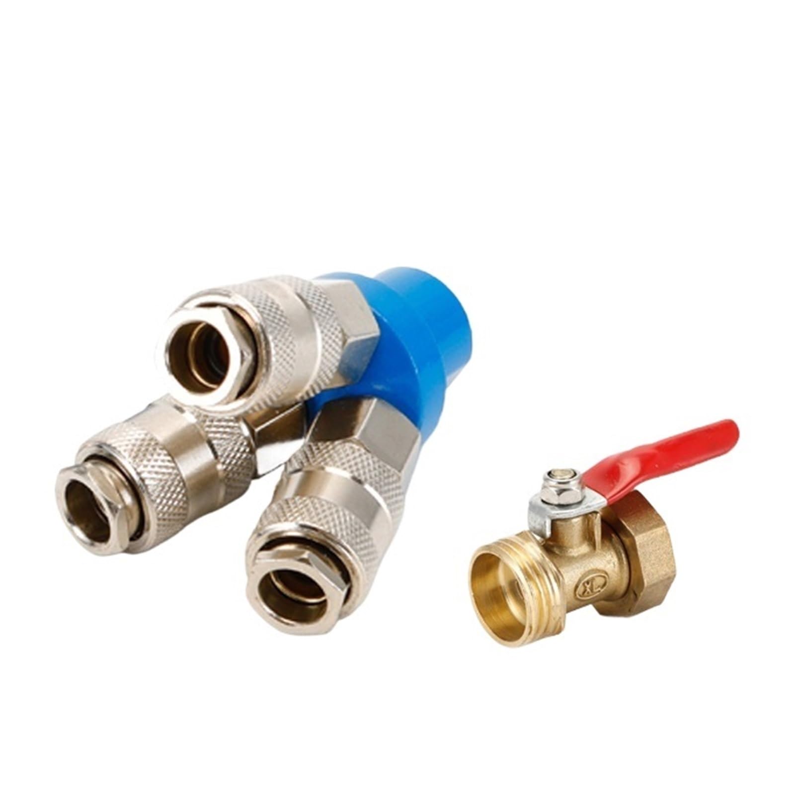LIUCH EU Compressed Coupling Air Compressor Accessories 1/4''Quick Couplers Hose Gas Distributor Manifold Pneumatic Connector Release(EU-SMY w Ball)
