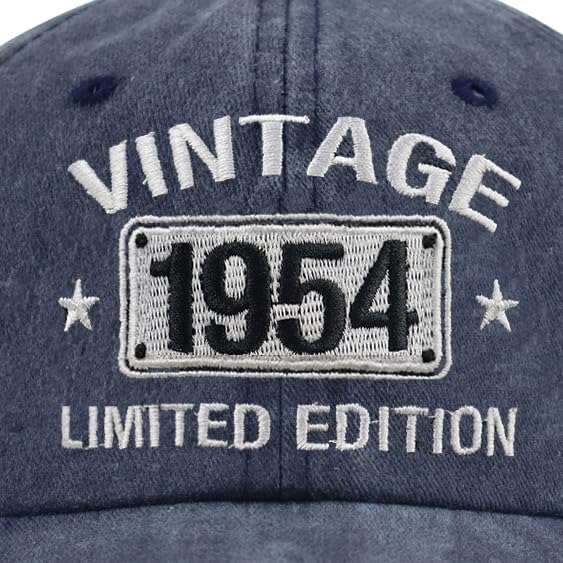 Vintage 1954 1953 1952 1951 1950 1949 1948 1947 1946 1945 Limited Edition Adjustable Embroidered Baseball Cap - Image 2