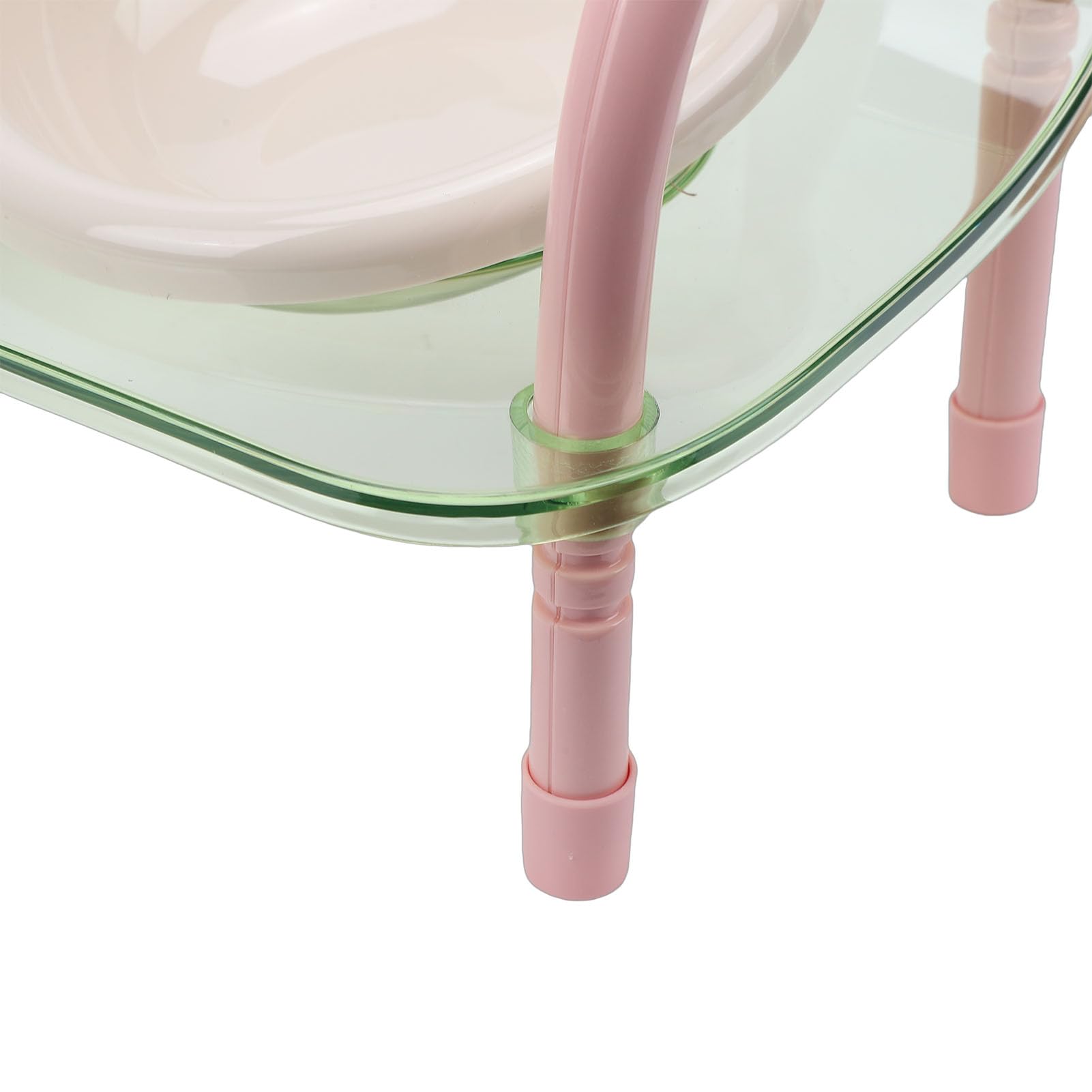 Podwyższone Miski dla Kotów Plastikowy Podwójny Karmnik dla Zwierząt ze Stojakiem 42,5 X 23 Cm Podniesione Miski Psów Konstrukcja Odporna na Zachlapania Stacja Karmienia z 2 Miskami Kotów