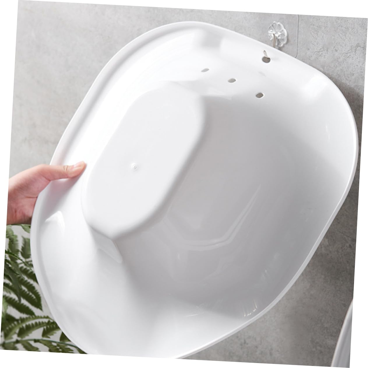 MOLUCKFU Baños para Hacerse De Asiento Sitz Bath Bowl for Women Postpartum Care Silver Ion Comfortable Material Random Style