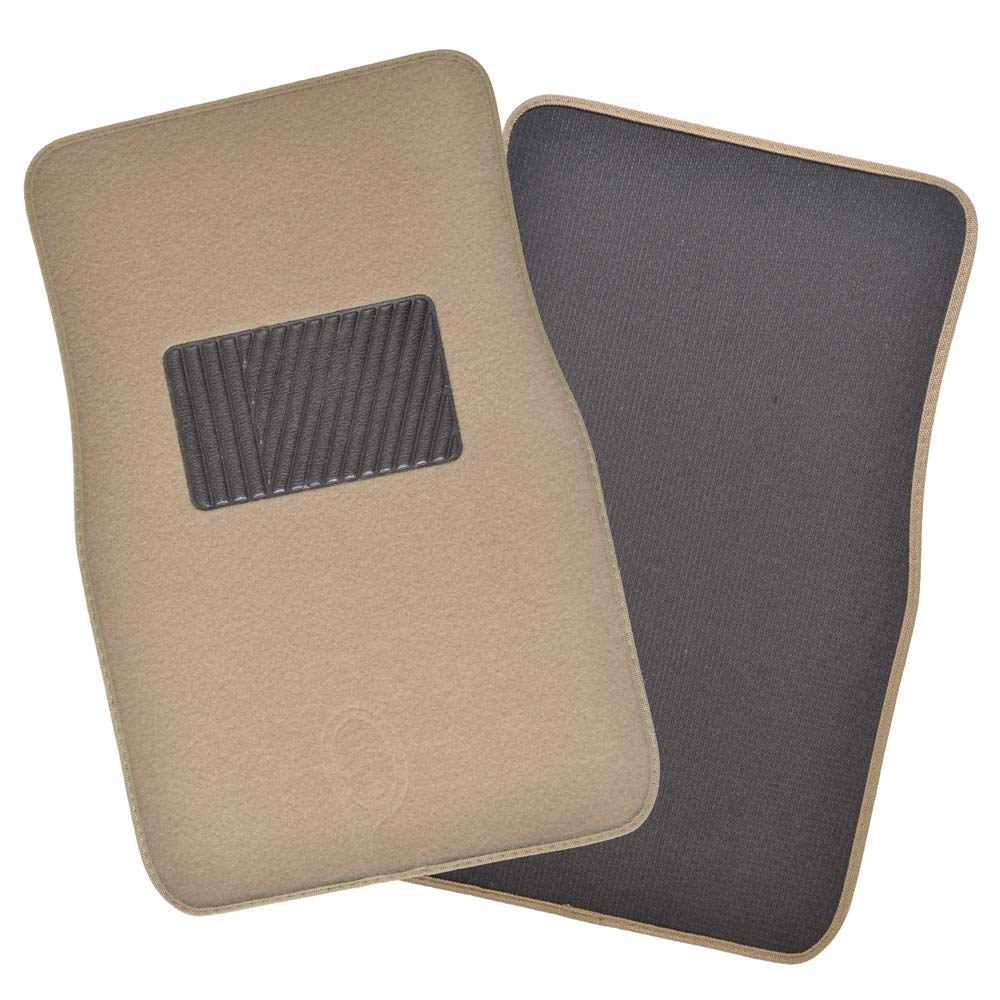 Motor Trend Premium Inter-Lock Backing Carpet Car Floor Mats - Front Rear Thick Durable Auto Protection Fits Most — view 3