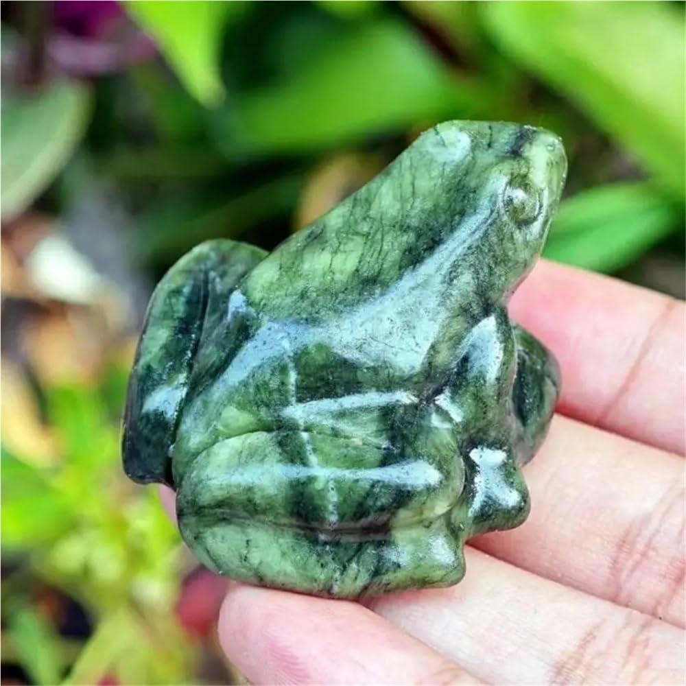 HAOYUNS Beautiful Natural Green jade Statue Quartz animal Crystals Mineral Specimen Reiki Crystal Figurine Crafts Gift