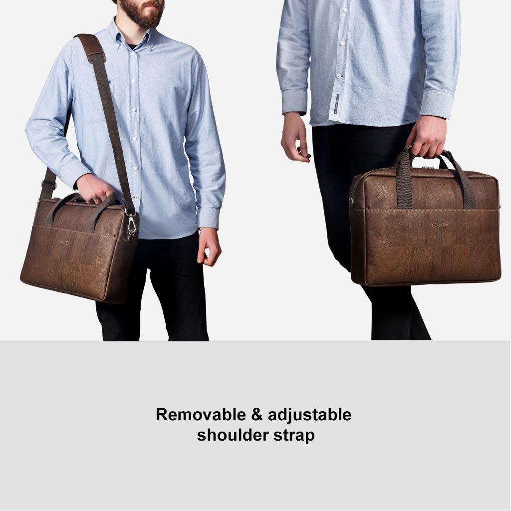 Corkor Veganer Kurier Handtasche Messenger Aktentasche Laptoptasche Korkleder