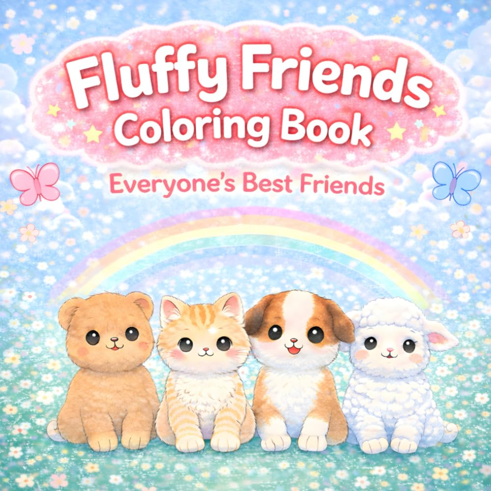 Fluffy Friends Coloring Book: Everyone’s Best Friends