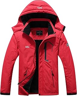 red snowboarding jacket