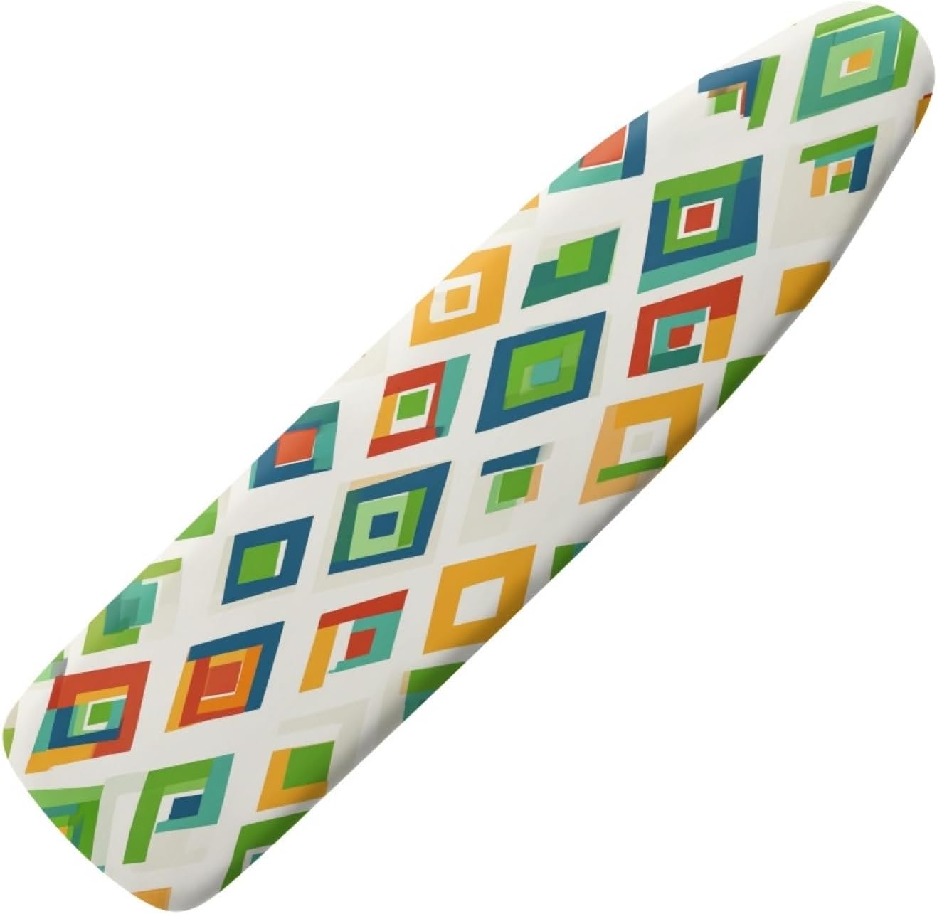 Padded Ironing Board Covers 18 X 49 Colorful Square Pattern Ironing Board Pad and Cover Thick Replacement Drawstring Tightening & Lock, Easy Fit, Scorch & Stain Resistant, Non Slip