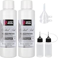Vista 1 de LET'S RESIN Tinta de alcohol blanco para resina, tinta de alcohol, 2 botellas cada una de 3.5 onzas, tinta a base de alcohol ajustable, pigmento
