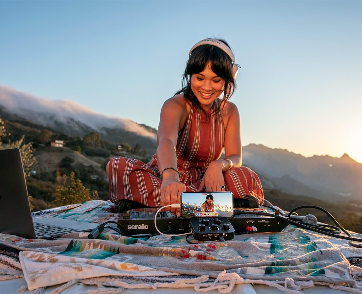 ROLAND GO:MIXER PRO-X Audio Mixer for Smartphones, Connect and Mix up to 7 Audio Sources, Add Studio Quality Audio to your Social Content and Livestreams, Compatible with iOS and Android devices