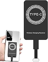 Qidures Type C Wireless Charging Receiver, Slim, Fast Speed, Qi Wireless Charger, 5W Super Fast Magic Tag, Unisex, USB-C, Compatible with Smartphones & Tablets