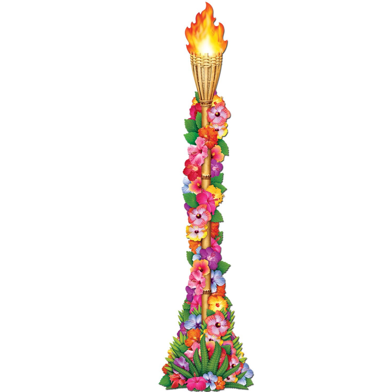 Beistle Jointed Floral Tiki Torch