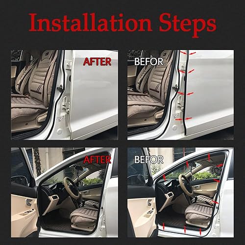 Miniatura 6 de Tira de sellado de puerta de automóvil, tira de sellado impermeable para automóvil, aislamiento de ruido, protector de borde de puerta de automóvil,
