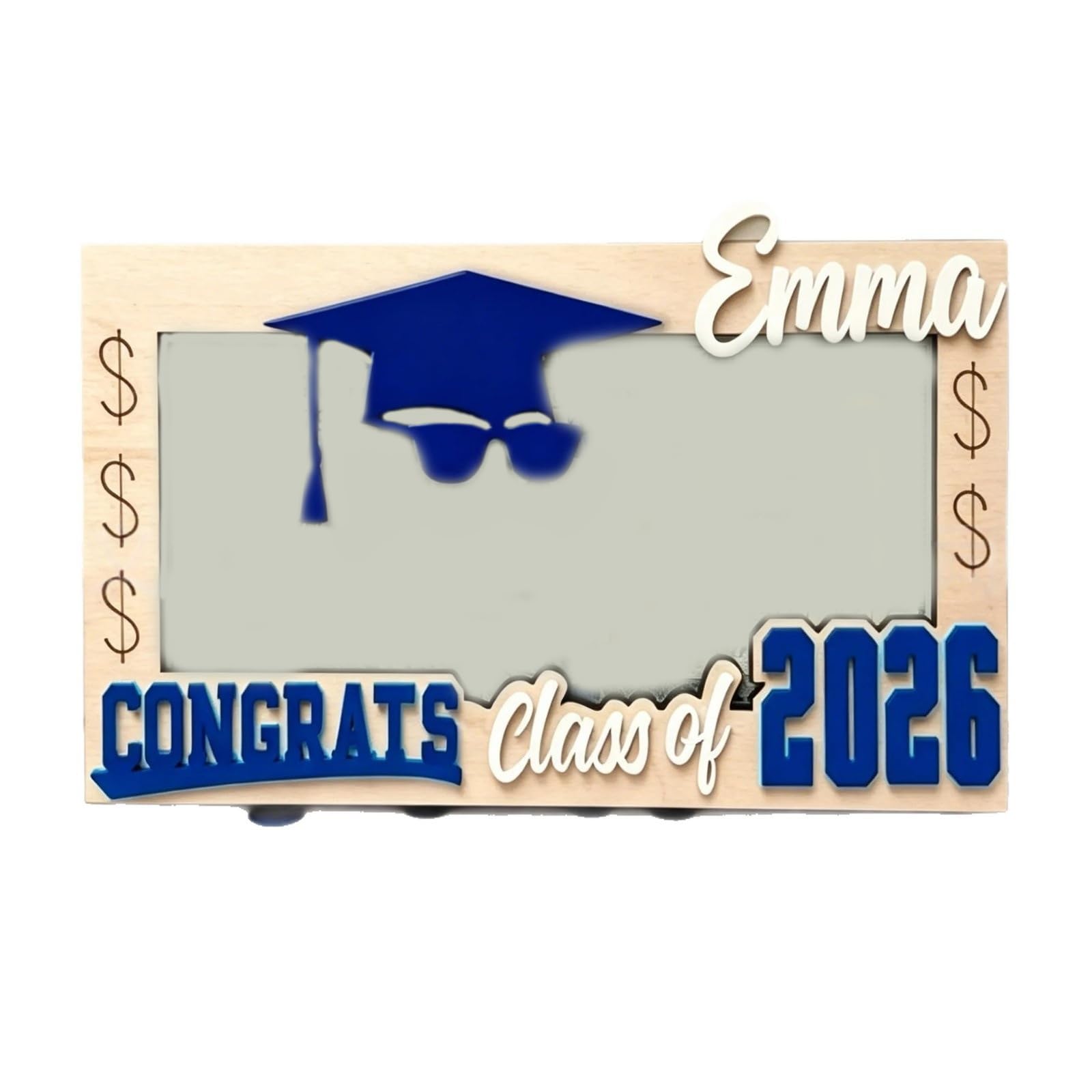 Tsophreniq Wooden Graduation Money Card Case Cash Holder Envelope Class of 2026 Graduation Gift Graduations 2026 Money Holders Wooden Card Box