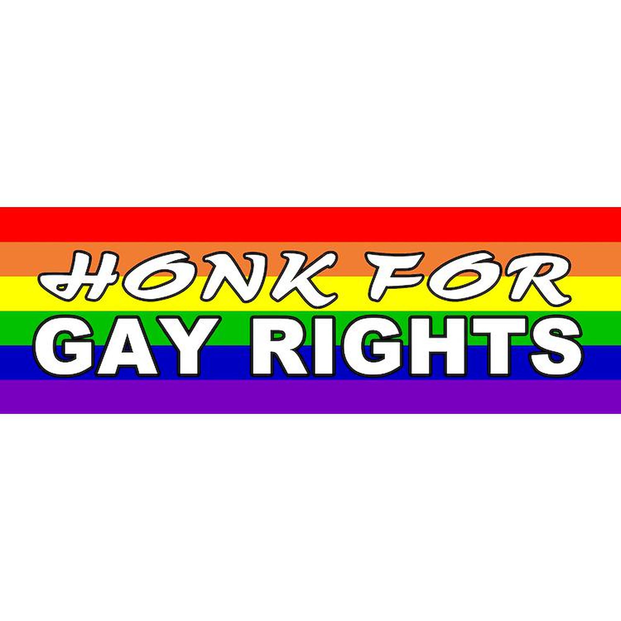 CafePress Honk for Gay Rights Car Magnet 10