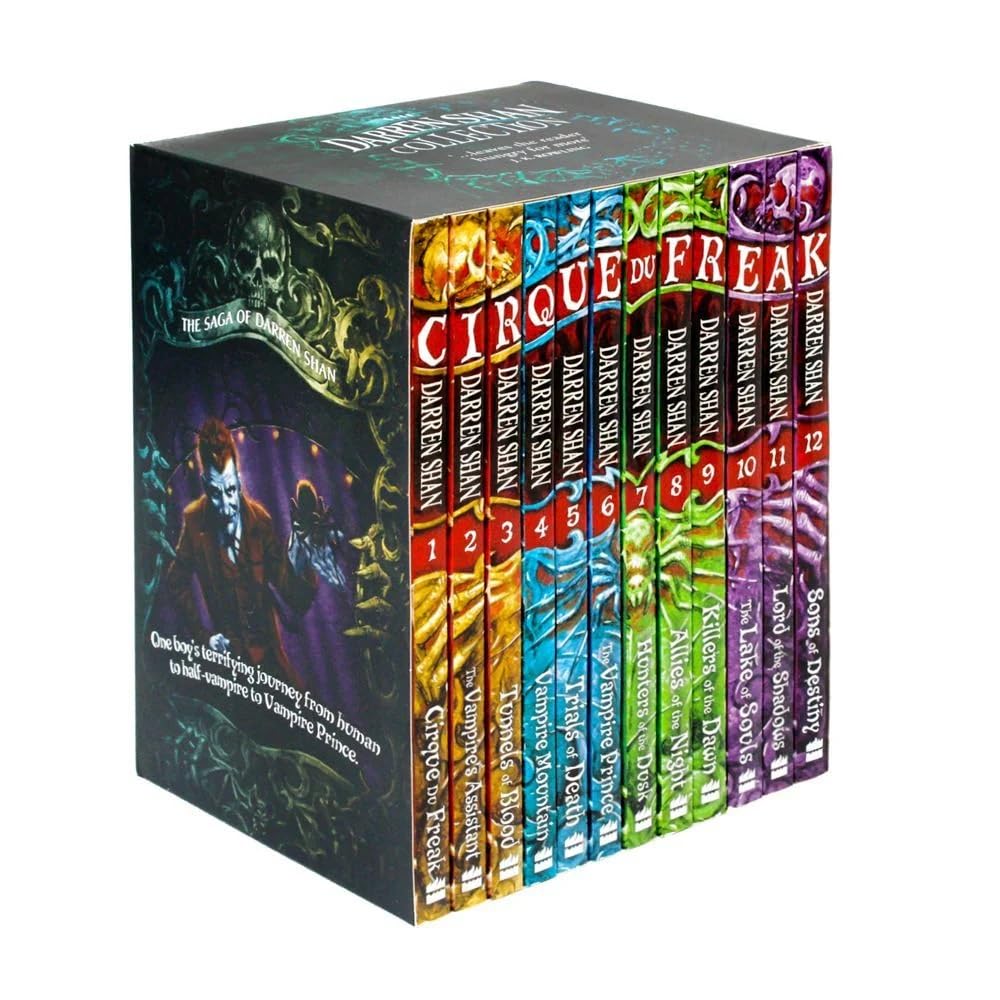 Cirque Du Freak Series - Complete 12 Book Collection - Killers of the Dawn, Lord of the Shadows, Trials of Death, Sons of Destiny, Living Nightmare, Vampire's Assistant, Tunnels of Blood, Vampire Prince, Hunters of the Dusk