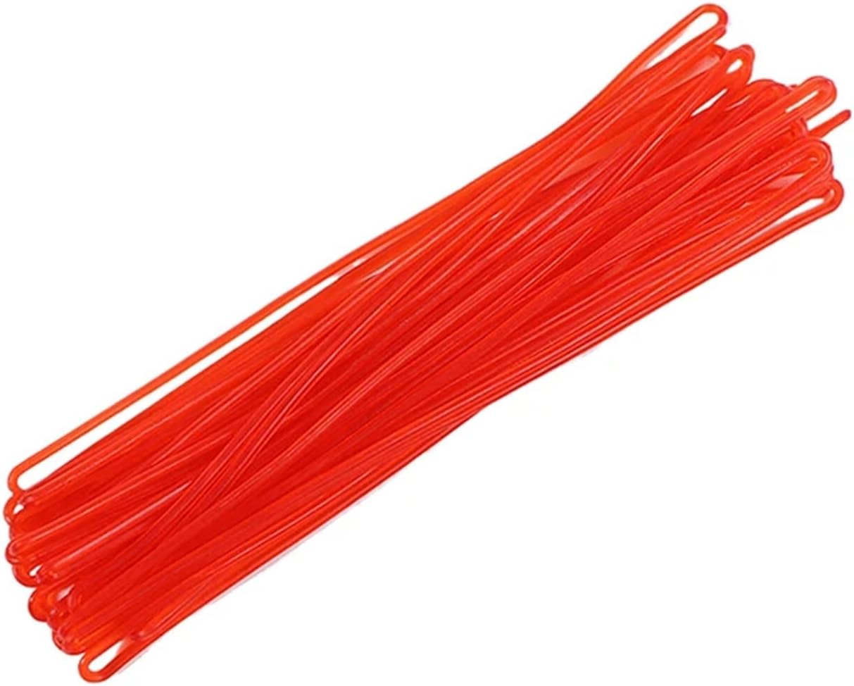 Luggage Loop Straps 500Pcs Travel Tags Plastic Bag Loop Colorful Luggage ID Label Strap Holder Lanyard Worm Straps Portable Travel Accessories(Orange)