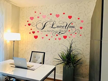 Delight Art I Love You to The Moon and Back Quotes Wall Sticker Size - (67 * 33) cm Model id - (DAMC00260L)