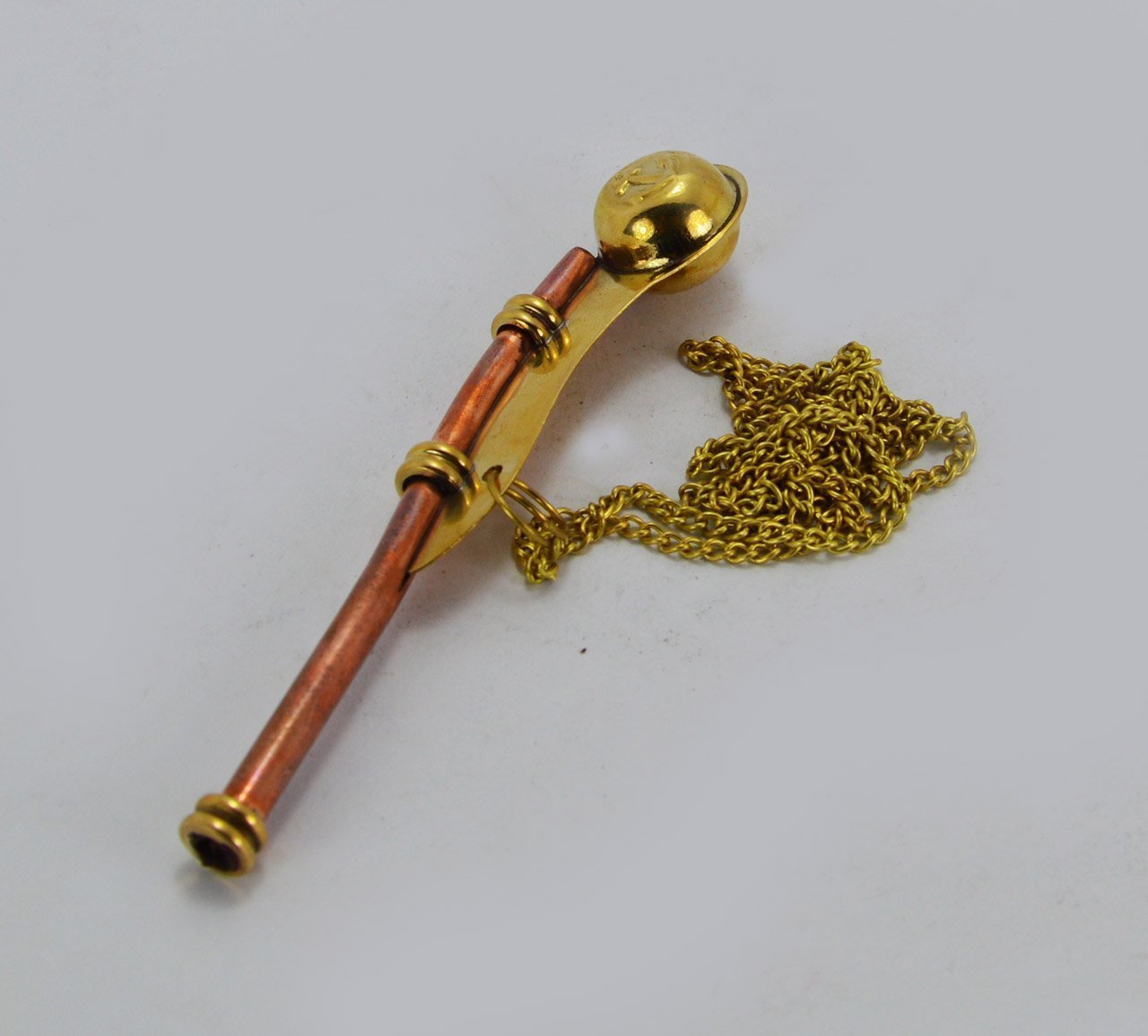 Hello Nauticals Store 5" Handcrafted Nautical Decor Solid Brass/copper Boatswain (Bosun) Whistle