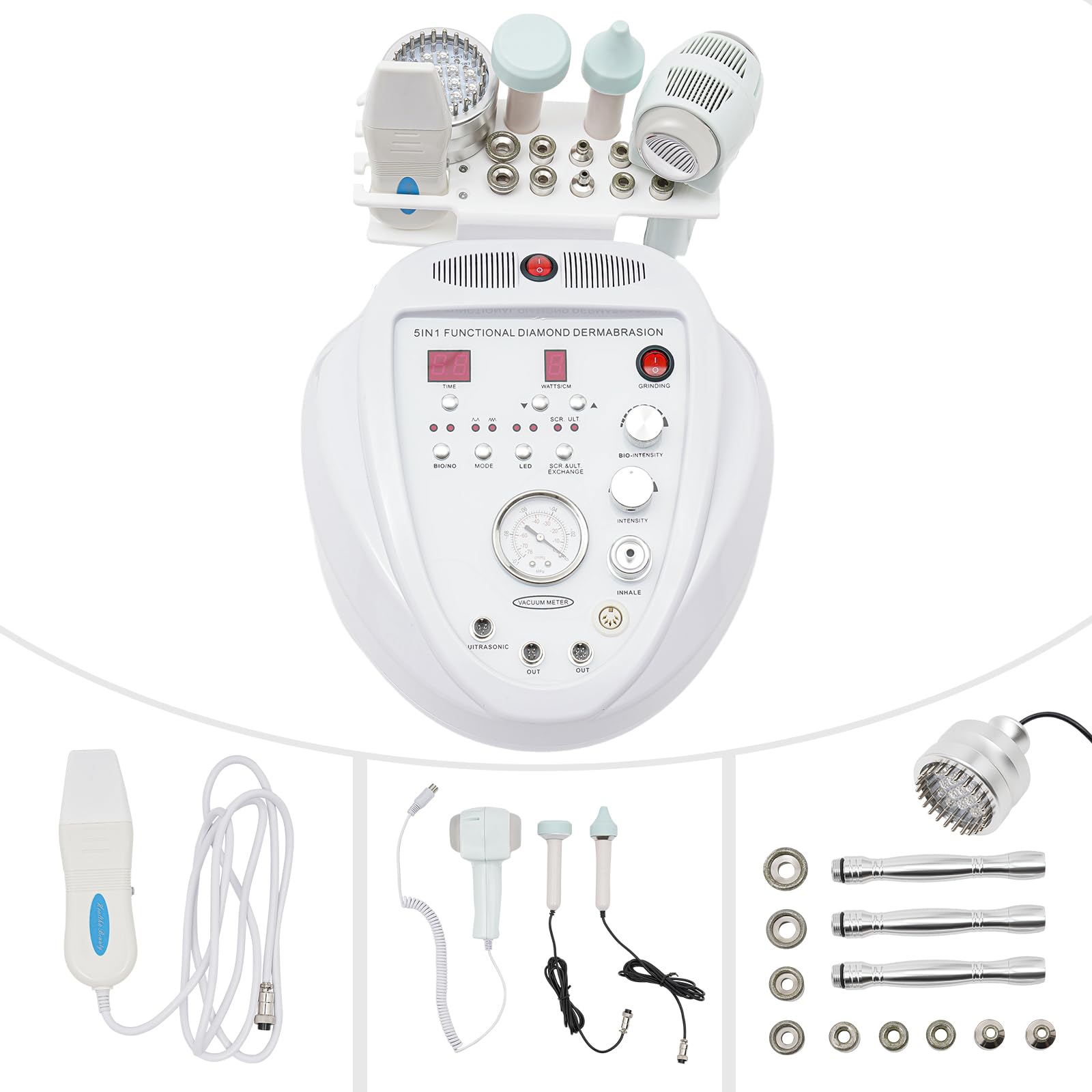 Máquina de Microdermoabrasión Diamante 5 En 1 Dermoabrasión Profesional de Potencia de succión Doméstica Equipo de Salón de Belleza