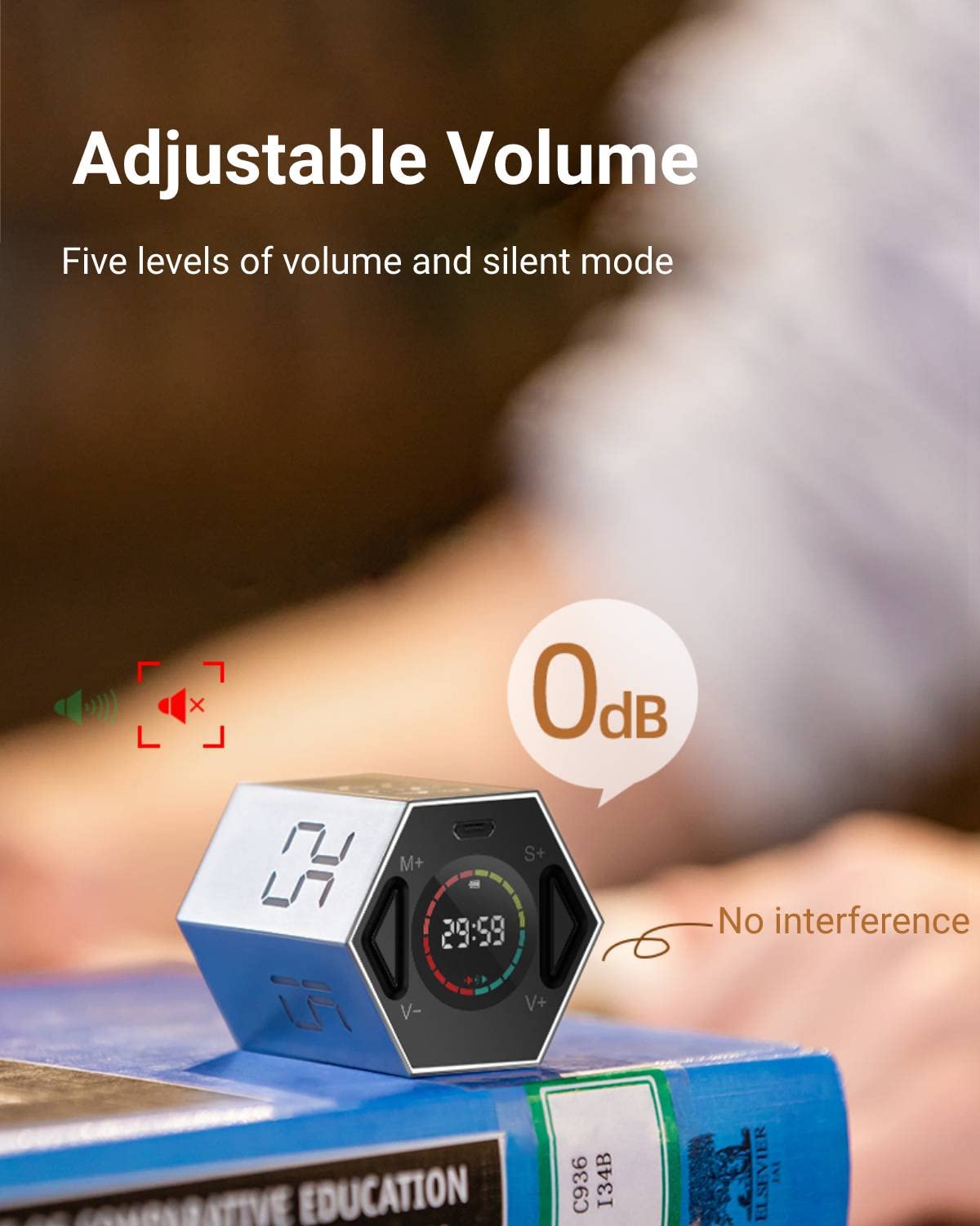 Buy TickTime Timer, Kitchen Timers with Rechargeable Battery, 6 Level