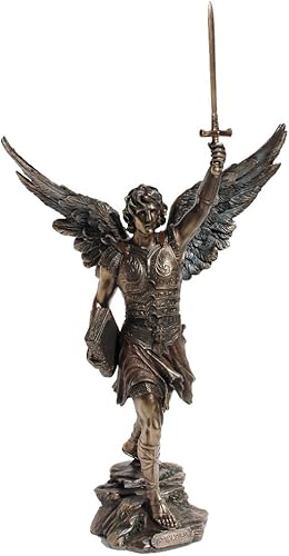 amigo de Dios Arcángel San St ragüel con espada 1612inch resina de bronce Estatua Figura decorativa amigo de Dios Arcángel San St ragüel con espada 1612inch resina de bronce Estatua Figura decorativa