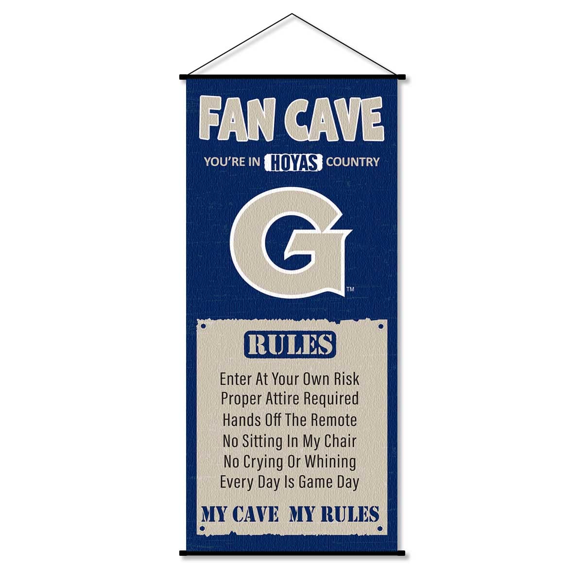 Georgetown Hoyas Man Cave Fan Banner Scroll