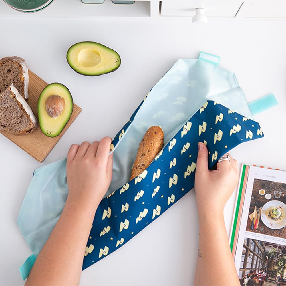 Snack Pack Reusable Roll'eat Boc'n'Roll Bolsa Ecológica Sin BPA