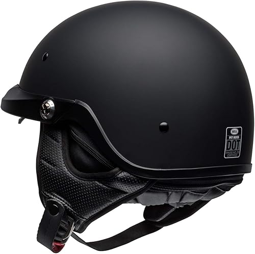 Miniatura 6 de Casco de moto con abertura para la cara Bell Pit Boss (negro mate liso, XSS)
