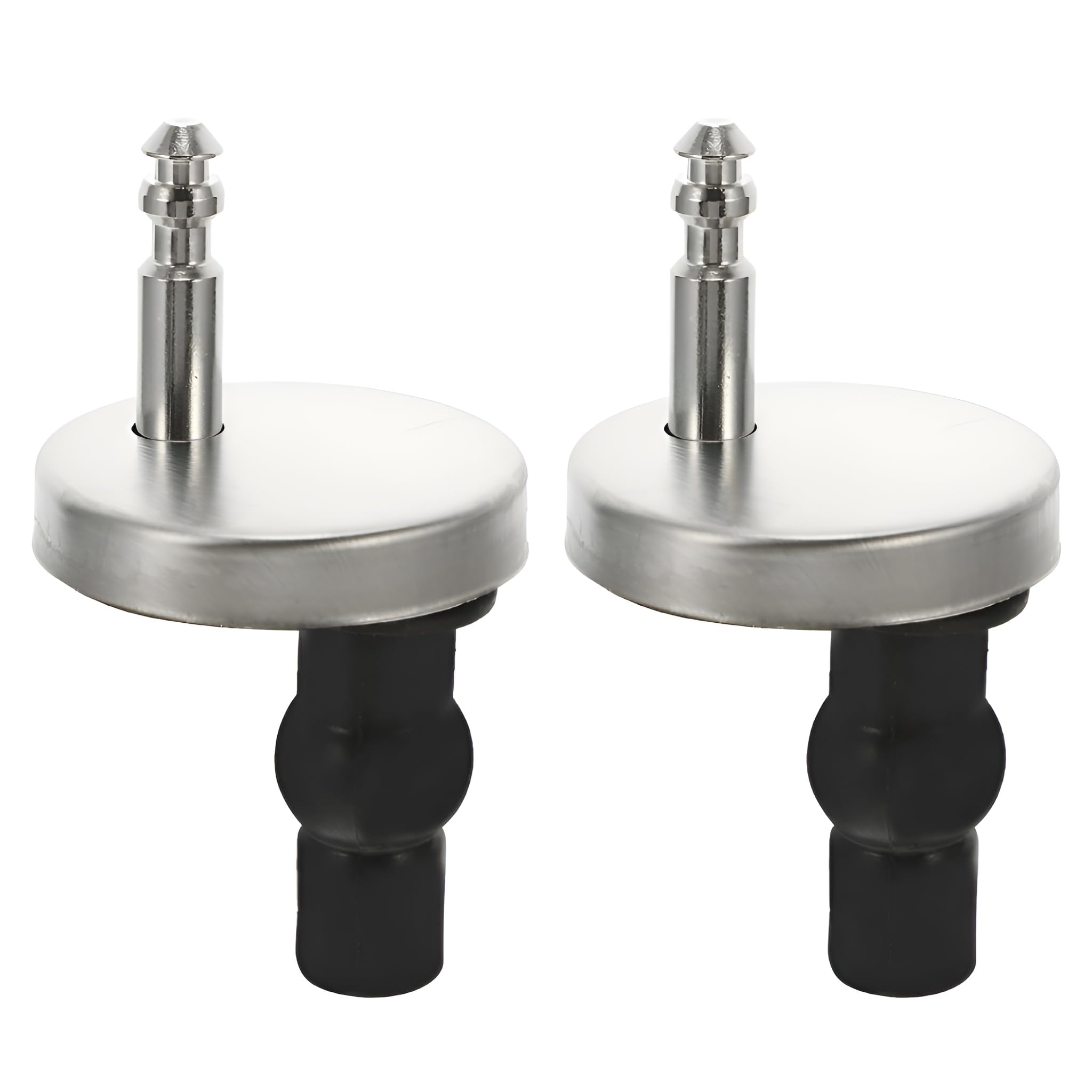 Elegant Casa Western Toilet Soft Close Seat Cover QQ Hinges Quick Release Repairing Kit Spare Part Accessories With Screws, Nuts, Washers Clamp White Color 1 Pair Set Hinge 55 Mm, 10L x 5W CM)-1 Pair-image-3