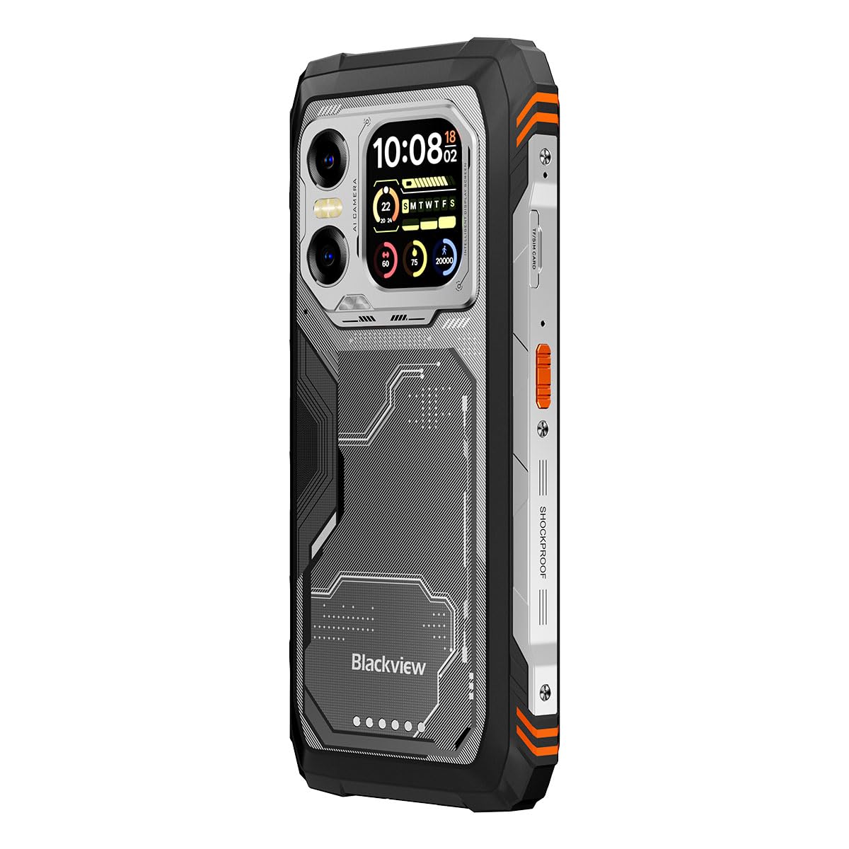 Blackview XPLORE X1 | 6,78" FHD+ 120Hz | 36GB RAM + 256GB (2TB) | Naranja | Smartphone Rugged 5G | 50MP + 108MP + 20MP Night Vision | 10000mAh | IP68/IP69K | NFC | Garantía de 2 años