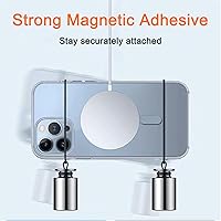 Vista 3 de COJOC 3 calcomanías de anillo Magsafe, adaptador de conversión magnético universal compatible con accesorios de carga inalámbrica para iPhone