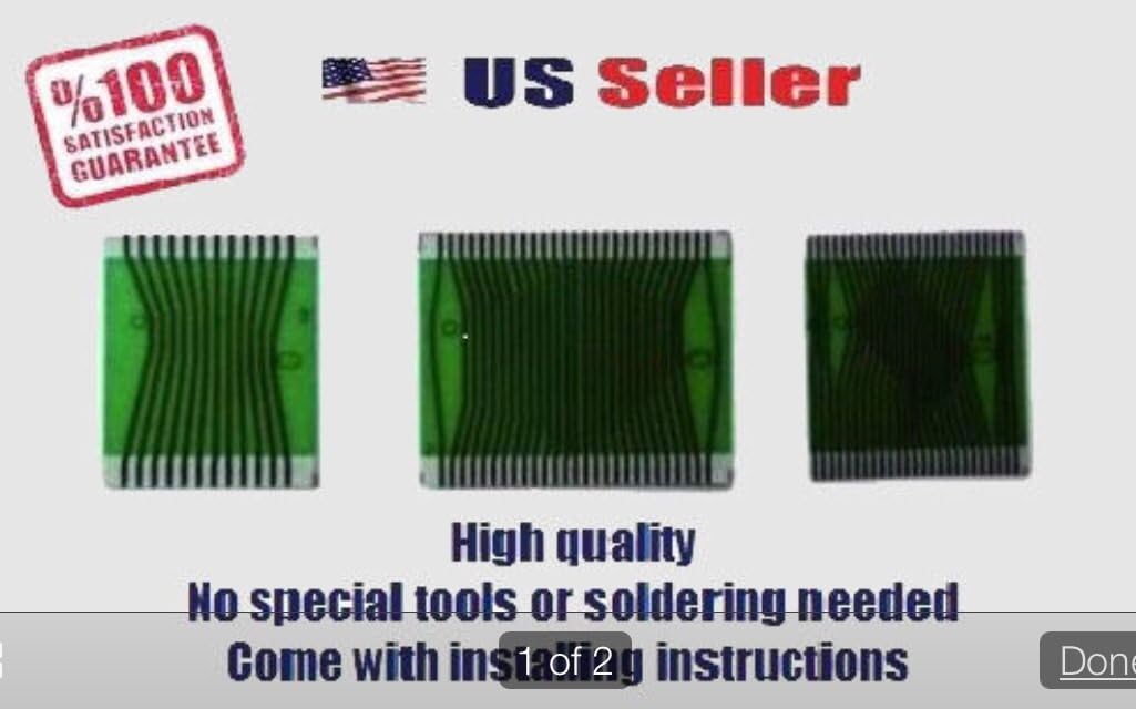 Pixel Repair Ribbon Cables for Mercedes Benz W210 / W202 Instrument Cluster Dashboard