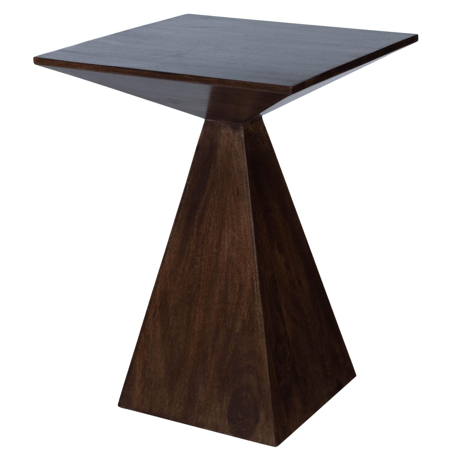 Butler Specialty Company Titus Modern Pedestal End Table with Dark Wood Stain