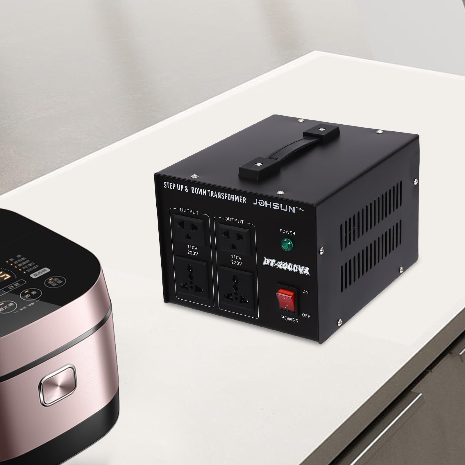 Trasformatore di tensione da 2000 W, conversione bidirezionale, diverse modalità di uscita con maniglia, tensione di uscita di ingresso 220 V/110 V, utilizzato per elettrodomestici