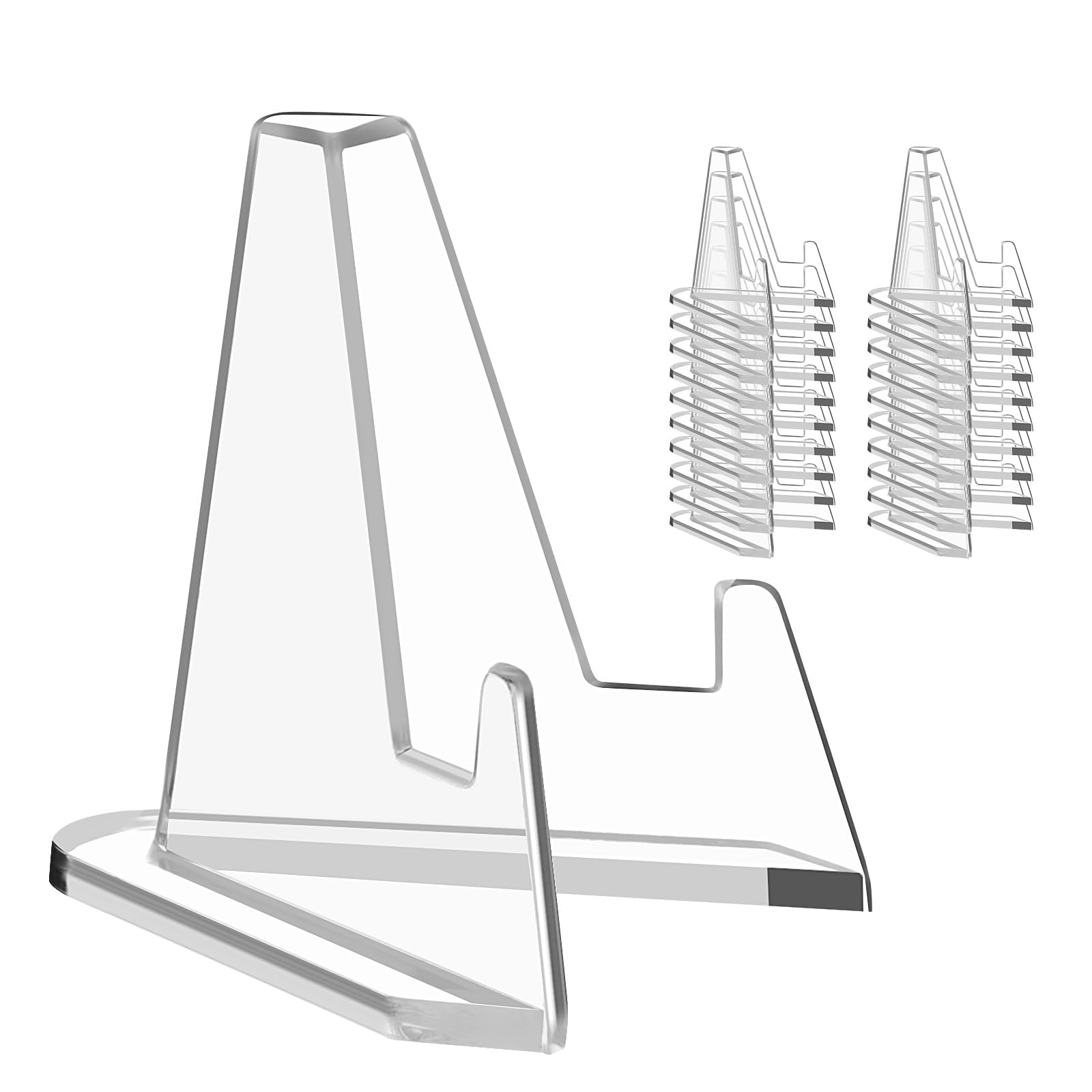 sddjqy Card Display Stand, 20 Pack Small Easel Stand, Acrylic Picture Holder Stands, for Challenge Coin Graded Card Sports Card Trading Card PSA Card Baseball Card (2.13 inch Tall)