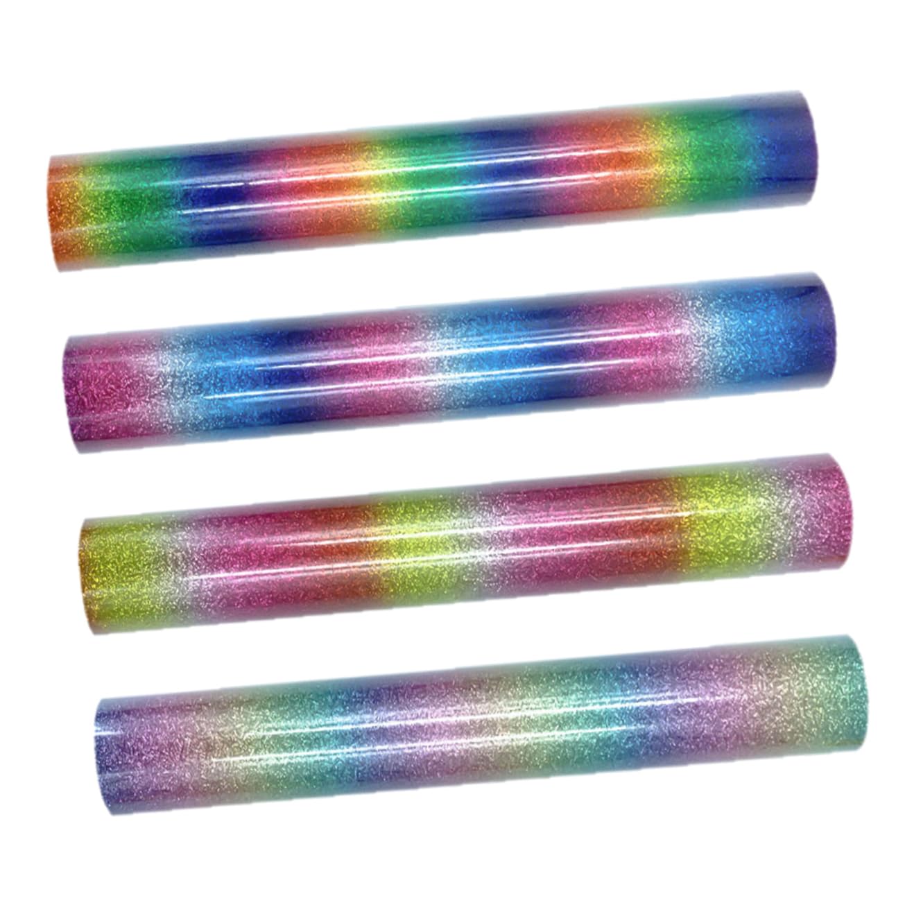 OSALADI 4pcs DIY T-Shirt Heat Transfer Film Engraving Film for Clothing White Puff Vinyl Glitter