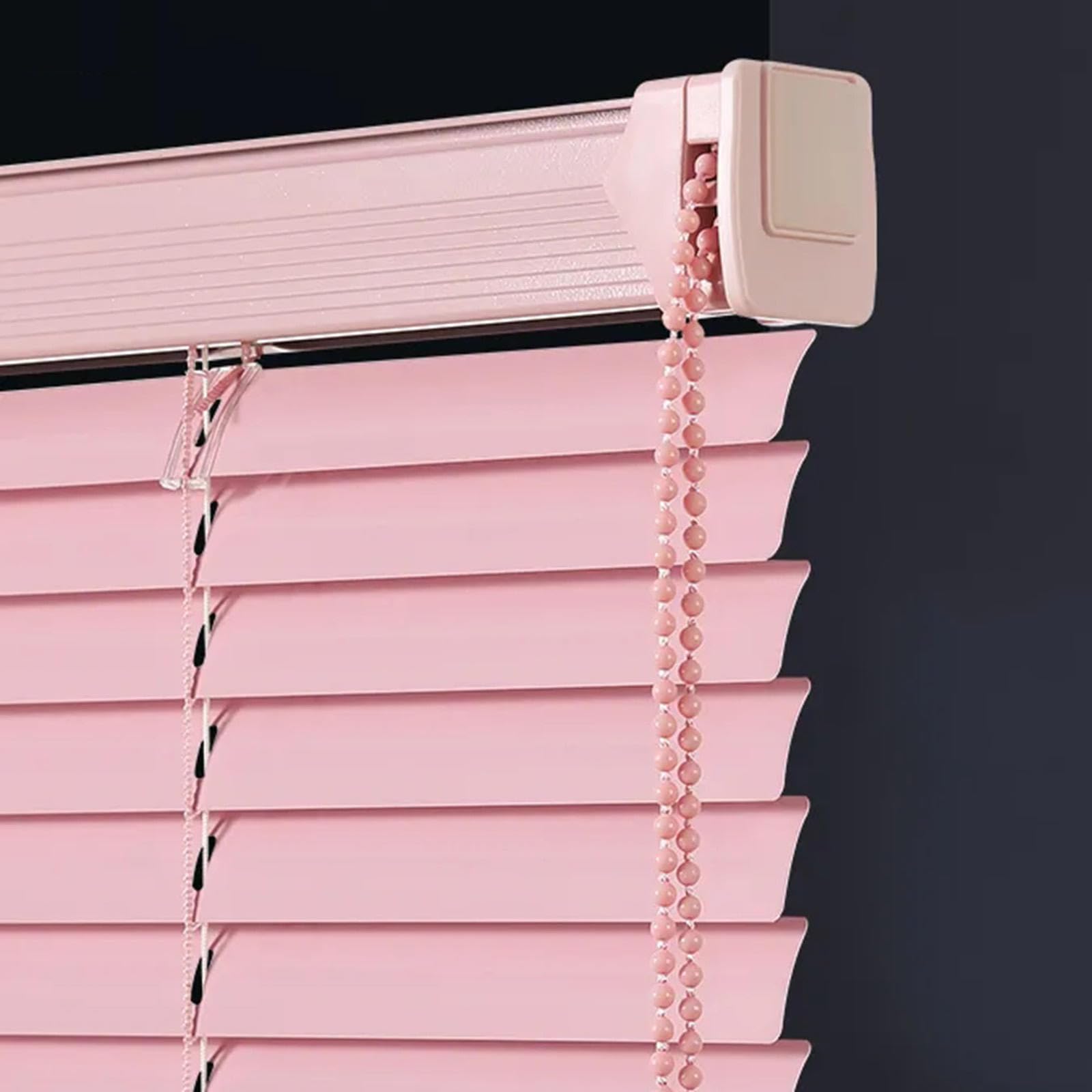 Pxzybd Metal Aluminium Venetian Blinds,25mm Slats Blackout Heat Insulation Venetian Shades for Windows,Horizontal Blinds for Home Office,Indoor Privacy Curtains Shutters,Pink,W×H-120×100cm(47 * 39in)