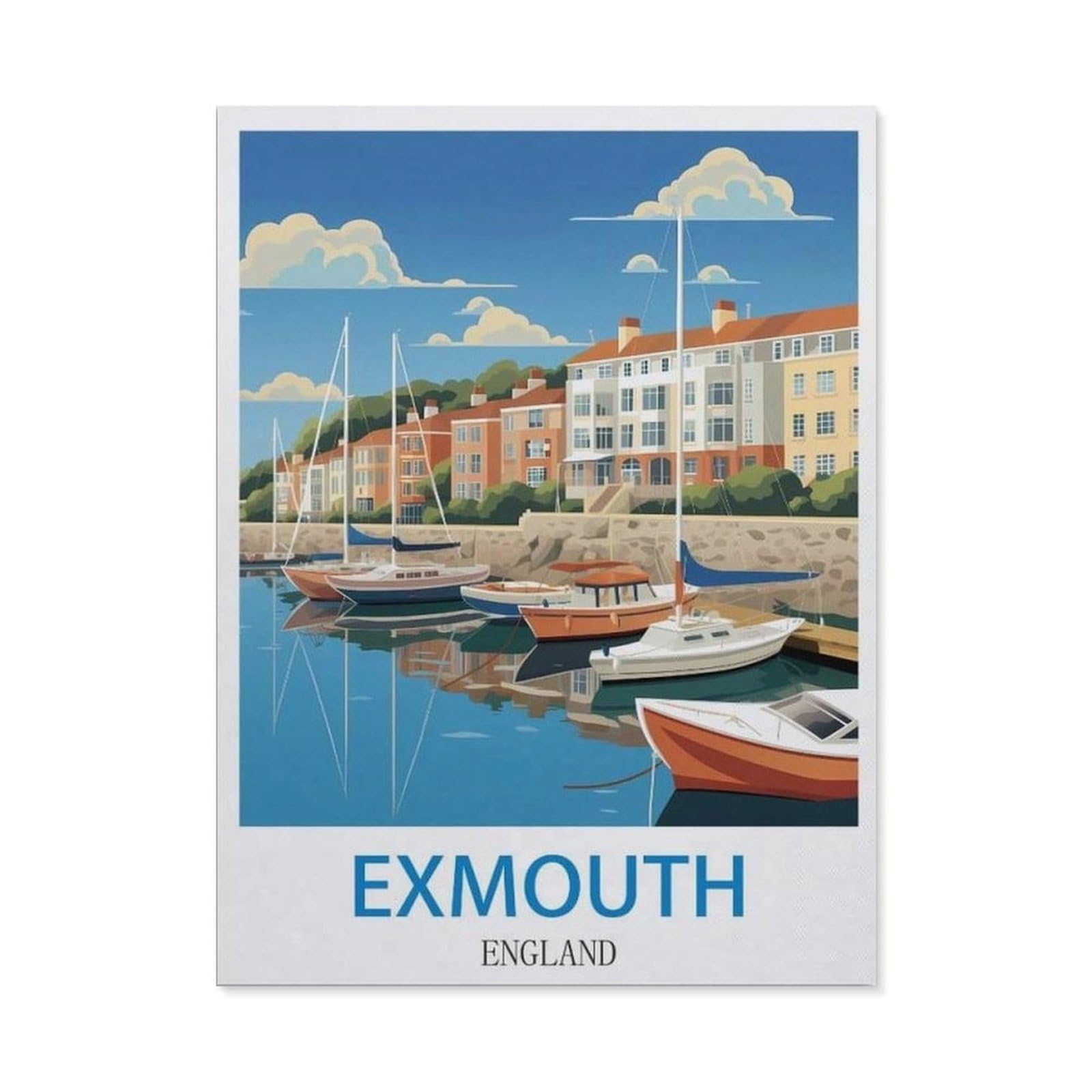 BEAYODKP DIY 5D Diamond Painting，Exmouth England（50 x 60 cm）