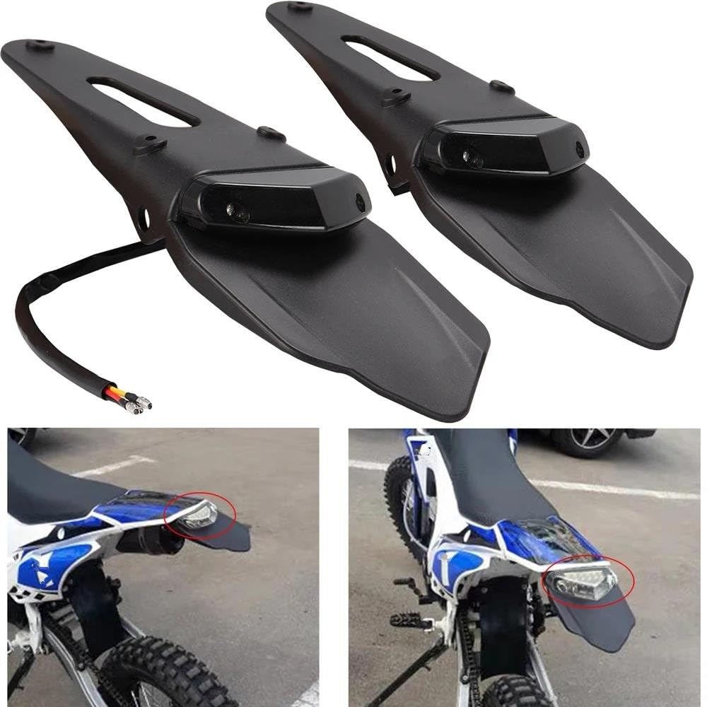 Fanale Posteriore Universale Per Moto LED E Parafango Stop Enduro Dirt Bike MX Trail(ROSSO)