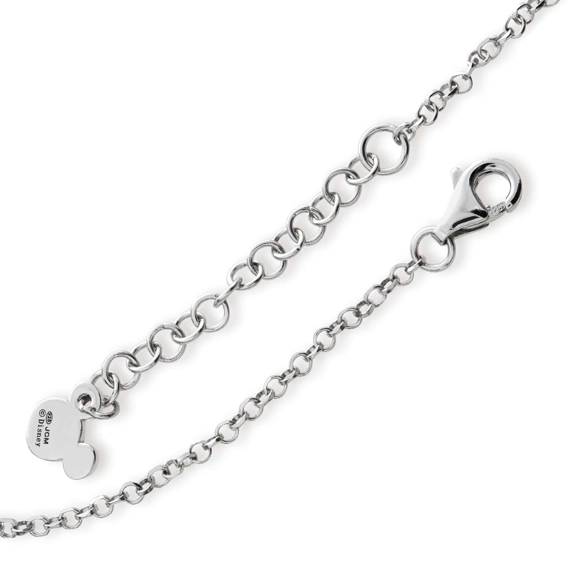 Pulsera Disney de Plata con Figura Central que representa a Minnie y Circonitas, Joyas Disney
