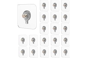 FanSiVoKe Top-Notch Drill Free Adhesive Hooks, 20-Piece Adhesive Wall Mount Screws